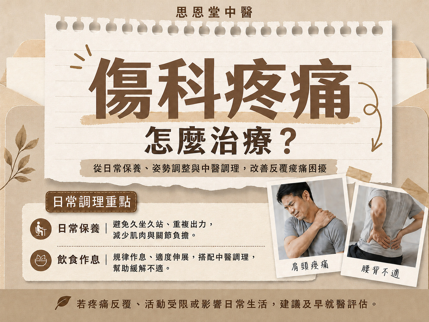 思恩堂中醫診所傷科照護圖文
